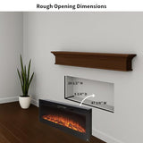 Touchstone Smart Electric Fireplace-The Sideline 50" Wide-in Wall Recessed - 30 Realistic Ember Color/Flame Options - 1,500W Heater w/Thermostat - Log & Crystal Hearth Options - Alexa/WiFi Enabled