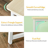 Folding Desk, Small Foldable Desk 31.5" for Small Spaces, Space Saving Computer Table Writing Workstation, Oak