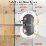 Scrubbing Steam Mop with Rotating Pads,All-in-One Spin Steam Cleaner for Floor Cleaning,Large Tank,23FT Cord, LED Headlights,Reusable Pads & Self-Standing,Safe for Hard Floor/Laminate/Marble