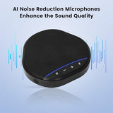 Ynoonvon Conference Speakerphone with 360° Voice Pickup, AI Noise Reduction & Echo Cancellation, USB Plug and Play Desktop Microphone Speaker