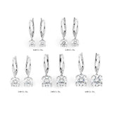 1/2 to 4 Carat Lab Grown Diamond Round Dangle Drop Earrings