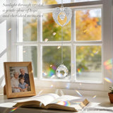 Ceiner Memorial Sympathy Gifts for Loss of Loved One, Heart-Wings Crystal Suncatcher for Remembrance, Miscarriage & Bereavement Grief Gift Idea for Loss of Mom Mother Dad Husband Baby Son Daughter