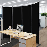 Room Divider, 4 Panel Folding Privacy Screens with Wider Feet, 6 Ft Portable Room Partition for Room Separator