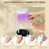 AORAEM UV Nail Lamp, Gooseneck Mini UV Light for Gel Nails