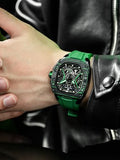 TSAR BOMBA Mens Automatic Watches Luxury Skeleton Mechanical Wristwatch for Men