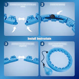 Infinity Hoop for Adults Weight Loss - 2 in 1 Adjustable Weighted Hula Hoop Plus Size with 28 Detachable Links, Massage & Exercise Hula Hoop