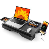 SAIJI Laptop Lap Desk, Portable Laptop Desk for Bed - Fits Up to 17" Laptops & MacBook