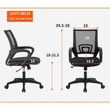 BestOffice | Ergonomic Office Chair | Mid-Back Swivel Desk Chair | Breathable Backrest & Lumbar Support | Adjustable Height