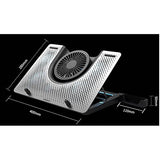 Steel Mesh Panel LED Fan Adjustable Speed Control 10 "-17" Laptop Cooling Pad, Cooling Bracket