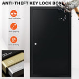 225 Keys Key Lock Box Wall Mount with Additional 16 Side Hooks and Key Tags