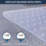 Chair Mat for Carpet, SALLOUS 46" x 60" Office Chair Mat for Carpeted Floors, Heavy Duty Vinyl Floor Mat (Clear, Rectangular)
