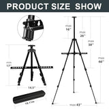 4 Pack Art Painting Display Easel Stands,Portable Adjustable Aluminum Metal Tripod Artist Canvases Height