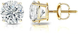 1/4 to 2 Carat Lab Grown Diamond Round Stud Earrings