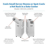Eaton Tripp Lite SRCOOL12KWTE Spot Cooler Air Conditioner with Ionizer and Air Filter, 13,000 BTU (3.8kW), 120V, High Efficiency, Portable Self-Contained AC Unit