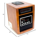 Dr Infrared Heater DR-998, 1500W, Space Heater with Humidifier, Oscillation Fan & Remote Control (Cherry) DR. INFRARED HEATER