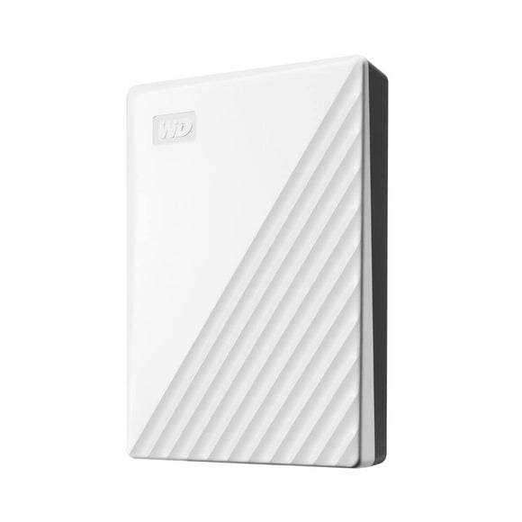 5TB My Passport Portable External Hard Drive with password protection and auto backup software, White Western Digital