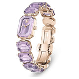 Swarovski Watch, Octagon Cut Bracelet, Purple, Champagne Gold-Tone Finish