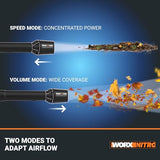WORX Nitro 80V Cordless Leaf Blower, 800 CFM 150 MPH, Brushless Backpack Electric Leaf Blower WG572, Turbine Fan