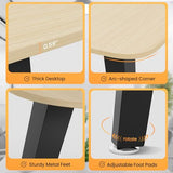 8FT Conference Table, 94.48” Meeting Seminar Table, Boardroom Table Workstation for Meeting Room, Office Conference (Light Oak)
