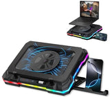 Tilted Nation Gaming Laptop Cooling Pad with USB Hub - Boost Performance, Stay Comfortable - RGB Laptop Cooler Stand with Adjustable Height & Fan Speed