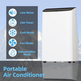14,000 BTU Portable Air Conditioner, Cools up to 700 Sq. Ft. 3-in-1 Portable AC w/Fan & Dehumidifier w/Remote Control, 24-Hour Timer, 3-Speed Air/Nightlight