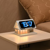 SMARTERIOR Night Light,House-Shaped Nightstand Light with 15W Wireless Charger and White Noise Machine,Touch Control 3-Level Dimmable Lamp