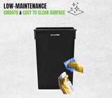 23 Gallon Slim Trash Can - Open Top 3 Pack Slender Commercial Garbage Bin - Heavy Duty Plastic for Homes