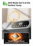 Brightown Smart Wall Heater, 1500W Electric Space Heater for Indoor Use, 5 Optional Modes, Adjustable Thermostat, Remote Control, Energy Efficient Easy-Mount Heater for Bedroom, Works with Alexa, Grey