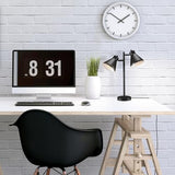 Globe Electric 18" 2-Light Desk Lamp, Industrial Design, Pivoting Heads