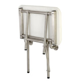 Kingston Brass KBSS2216P 22-Inch X 16-Inch Wall Mount Fold Down Shower Seat with Legs Support in Brushed Stainless Steel