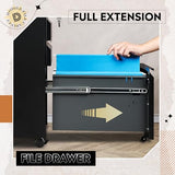 DEVAISE 3 Drawer Mobile File Cabinet Under Desk Office, Fully Assembled Except Casters, Letter/Legal Size, Black