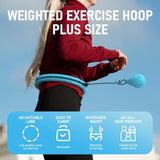 JKSHMYT Infinity Weighted Hula Exercise Hoop, for Adults Women Weight Loss Plus Size, 26/30 Detachable Links