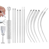 Piercing Ball Grabber Tool for Changing Jewelry,14G 16G 18G 20G Stainless Steel Piercing Tapers with Threaded & Threadless Insertion Pins for Ear/Nose/Cartilage/Dermal/Septum, Eyebrow/Tongue