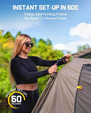FanttikOutdoor Zeta C4 Camping Tent, 4 Person Instant Dome Tent, Easy Setup in 60s, Portable Waterproof Cabin Tent with Pre-Attached Poles & Air Vent, Ideal for Camping, Hiking, Backyard