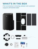 Midea Duo 14,000 BTU (12,000 BTU SACC) High Efficiency Inverter Ultra Quiet Portable Air Conditioner, with Heat up to 550 Sq. Ft., Works with Alexa/Google Assistant, with Remote Control & Window Kit