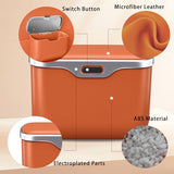MAIBAOYUAN Custom Text Car Trash Can with Lid,Leakproof Auto Garbage Bin