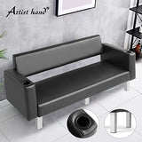 Artist hand Office Reception Chairs Waiting Room Bench Guest Chairs, Leather Bench 60.6