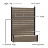 Kozyard Privacy Screen with Planter 70" H x 51" W Outdoor Garden Screen