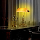 Liylan Banker Desk Lamp Touch Control, Vintage Banker's Desk Lamp with USB Port, 3 Way Dimmable Desk Lamps