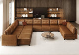 LLappuil Faux Leather Modular Sofa with Storage, Modern Comfy Sectional Couches for Living Room | Oversized 14 Seater
