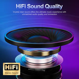 Bluetooth 5.3 PC Speakers with Dynamic RGB Light, Wired USB Plug & Play Computer Sound Bar