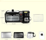 Breakfast Station, 3-in-1 Coffee Maker, Non-Stick Griddle, 4-Slice Toaster Oven, Versatile Kitchen Appliance for Apartments and Kitchenettes