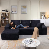 107" Cloud Sectional Couch with L-Shape Chaise, Modern Modular Comfy Sofa with Deep Seat