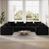 Novilla 141" Modular Sectional Sofa, U Shape Family Size Sectional Couch, Modern Cloud Design with Smarts Coil® Support