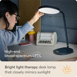 Lumie Task - 10,000 Lux Adjustable Bright Light Therapy Desk Lamp for Mood and Energy Boost and Winter Blues Relief