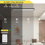 AIKVSXER 18 Pack 1x4 LED Flat Panel Light Surface Mount Black, 5500LM 50W