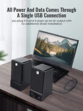 USB Computer Speakers,Hi-Fi Stereo PC Speakers,16W Desktop Speaker,Built-in DSP Sound Chip