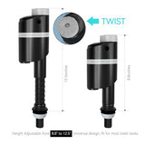 R&T A1350 Quiet Toilet Fill Valve Toilet Universal Tank Parts Replacement, Fast Stop Toilet Leaks and Noisy, Height Adjustable, Easy to Install No Plumber Required