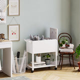 Mobile File Cart with Lock, Rolling File Cabinet Hanging Letter/Legal File
