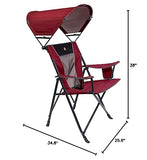 GCI Outdoor Sunshade Comfort Pro Chair, Cinnamon Red